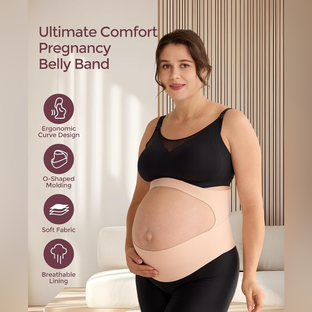 Maternity Belly Band Support - Nude